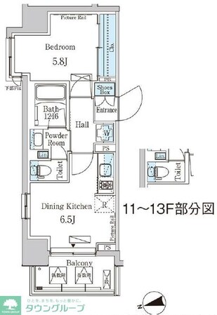 パークアクシス門前仲町イーストの物件間取画像